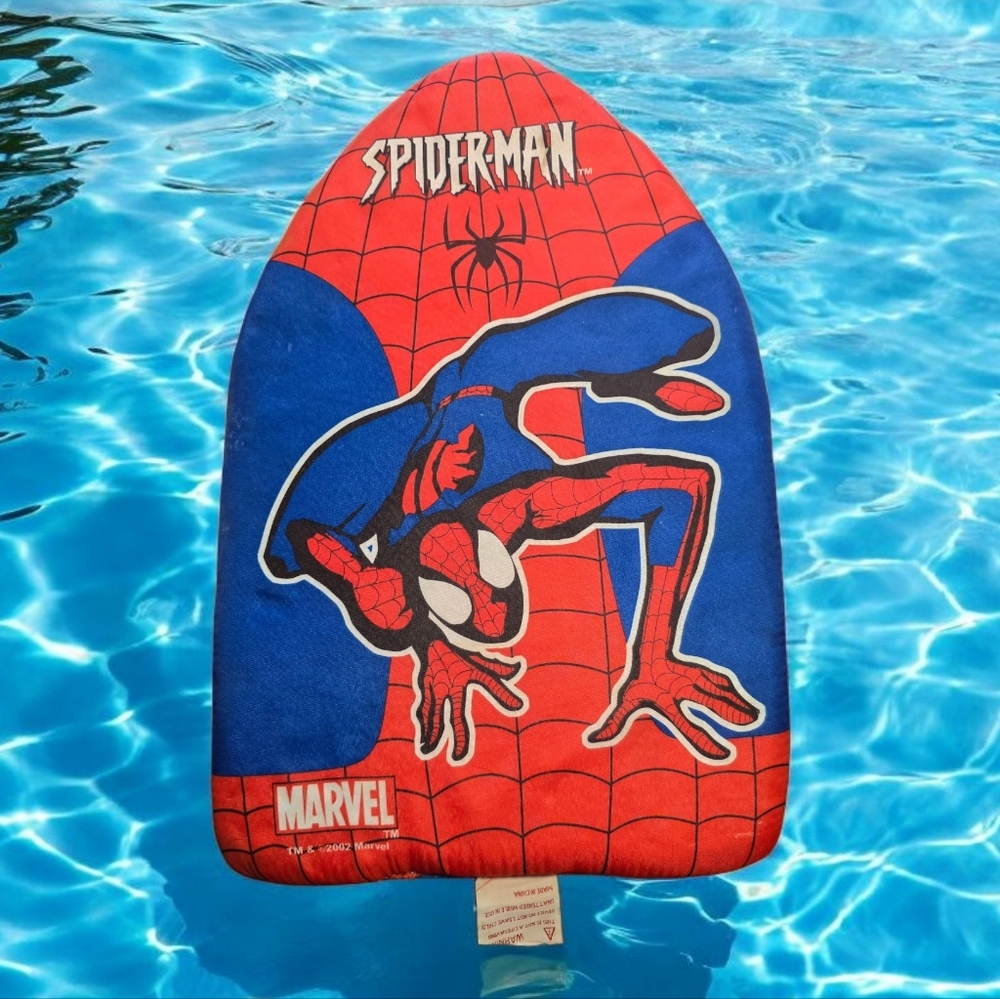HTF 2002 Spiderman Marvel Kids Kickboard Floating Bodyboard